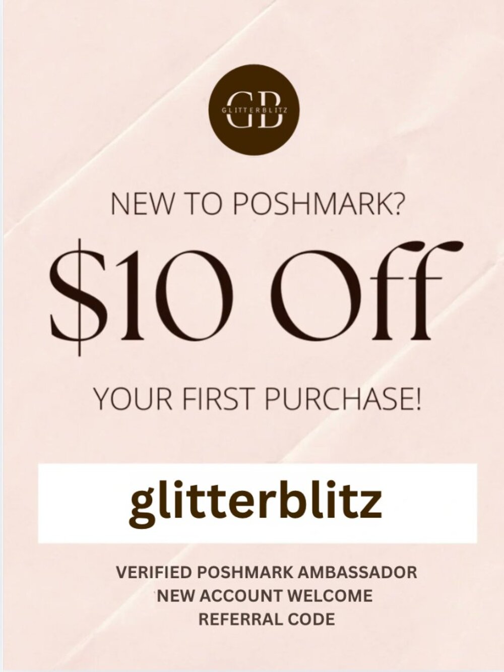 $10 Poshmark Coupon - Sign Up with Promo Code GLITTERBLITZ